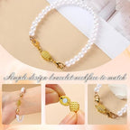 Magnetic Necklace Clasps and Closures-Magnetic Safety Clasp Extender with Lobster Clasps, Pineapple Texture Design, Gold and Silver (4pcs Gold) - color: 4pcs gold
