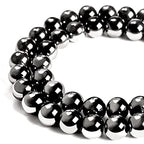 100pcs 6mm Black Hematite Beads Natural Gemstone Beads Round Loose Beads for Jewelry Making - color: Black Hematite, size: 6mm