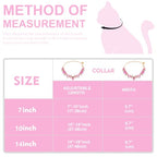 HOWWFALY Dog Collar and Cat Collar Gold Chain Necklace Stainless Steel Adjustable Pink Diamonds Collar with Cute Pet Paw for Small Medium Pets Cats Dogs Kitten Puppy(Pink, S) - color: Pink, size: Small