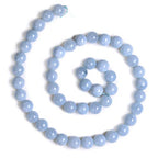 Natural Gemstone Loose Beads Smooth Round Approxi 15 inch DIY Bracelet Necklace for Jewelry Making (6mm, Light Blue Dyed Jade) - color: Light Blue Dyed Jade, size: 6mm