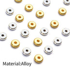 200pcs 8mm Flat Round Rondelle Spacer Beads Disc Spacers Loose Beads Jewelry Metal Spacers for DIY Bracelet Necklace Crafts,Gold and Silver - color: Gold and Silver