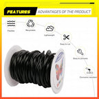 Aluminum Craft Wire,8 Gauge (3mm) Black Bendable Wire,32 Feet Continuous Roll for Jewelry Making,Sculpting,Floral & Armature Projects - size: 8 Gauge 32FT, style: Black