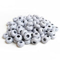 Large Hole Beads for Jewelry Making-100pcs 14mm European Rondelle Spacer Beads,Big Hole Craft for Bracelets(White) - color: White
