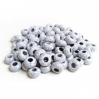 Large Hole Beads for Jewelry Making-100pcs 14mm European Rondelle Spacer Beads,Big Hole Craft for Bracelets(White) - color: White