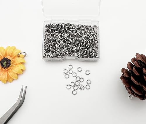 600 Pcs 304 Stainless Steel Jump Rings,6MM Open/Close O Rings,Loop Contactors for Jewelry Making,DIY Crafts, Industrial Repair 1MM Thickness (18 Gauge) - size: 6MM