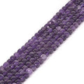 Natural Amethyst Gemstone 4mm Faceted Cube Square Loose Beads 16 Inch for DIY Jewelry Making Beads - color: Amethyst