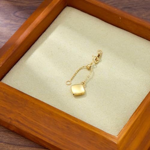 18k Yellow Gold 1"/2"/3"/4"/5"/6" Adjustable Necklace Extender Chain, 18k Gold Adjustable Necklace Extender Bracelet Anklet Extension Chain, Adjustable Bracelet Extender 18k Gold - color: style 1, size: 4inch