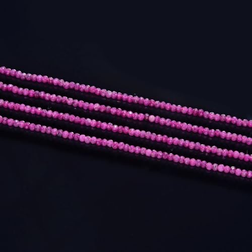 Adabele 30 Inch Natural Red Ruby Healing Gemstone 3mm x 2mm Tiny Small Faceted Round Rondelle Loose Beads Stone Spacer (310-330pcs) for Craft Jewelry Making GK-A5 - color: Red Ruby, size: 3mm x 2mm - 30 inch/2 strands