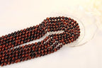 QINJIEJIE 60PCS Red Tiger Eye Beads 8mm Stone Beads Round Loose Gemstone Bead for Bracelet Beading Crystal Jewelry Making DIY Necklace Earrings 0.32" - color: Red Tiger's Eye, size: 60PCS