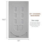 The Beadsmith Bead Board, Grey Flocked, 3 U-Shape and 3 Straight Channels, 10 x 18.5 inches, Design Boards for Creating Bracelets, Necklaces and Other Jewelry - size: 40" - 3 Channel