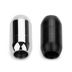 Stainless Steel Magnetic Clasp Inner Hole 3mm/4mm/5mm/6mm/8mm Glue-in Jewelry Clasp - color: Steel Tone, size: Inner Hole Size=3mm