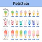 Craftdady Resin Plastic Miniature Food Snack Pendants Charms Ice Drink Juice Pendants Cute Bottle Fruit Keychain Charms Hang Ornament for DIY Craft Earring Bracelet Necklace Jewelry Making - color: Mixed Color Ice Cream