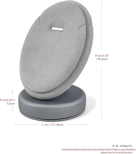 PU Leather Necklace Display Stand Microfiber Small Necklace Holder Jewelry Gift Display Stand For Birthday, Valentine's Day (Light Gray) - color: Light Grey