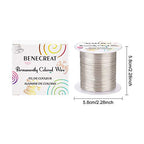 BENECREAT 18 Gauge 32 Yards Tarnish Resistant Silver Wire Jewelry Beading Wire for Beading Wrapping and Other Jewelry Craft Making - color: Silver, size: 18 Gauge
