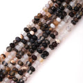 Faceted 4x6mm Natural Coffee Agate Stone Rondelle Spacer Gemstone Beads Loose Semi Gemstone Beads for Jewelry Making - color: Coffee Agate