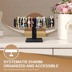 T-Bar Bracelet Display Stand for Selling, Jewelry Storage, Bracelet Holder Stand, Bangle, Jewelry Business Supplies, Watch holder for Women & Men (Black Velvet) - color: Black Velvet