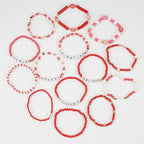 Twinfree Bohemia Beaded Bracelet for Women, Polymer Clay Stretch Bracelets - color: color 38