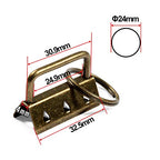 SPEEDWOX Key Fob Pliers and 20 Sets 1.25 Inch Key Fob Hardware with Split Rings Antique Brass Webbing Fabric Crafts Wristlet Set Glass Breaking Pliers Tools with Rubber Tips - size: 1.25" Antique Brass