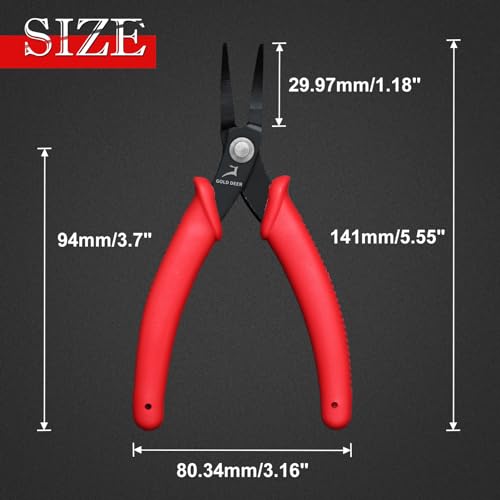 5.5 Inches Bent Nose Pliers With Serrated Jaw Bent Long Nose Pliers Mini Curved Nose Pliers Precision Pliers Jewelry Making Tool Functional Micro Professional Tool For Gripping Bending Wires - style: Bent Nose Pliers