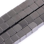 HAAMIIQII 65pcs 6mm Natural Black Hematite Loose Gemstone Beads Square Shape Spacer Stone Beads for Jewelry Making DIY Bracelets Necklaces Crafting - color: Square Shape, size: 6mm