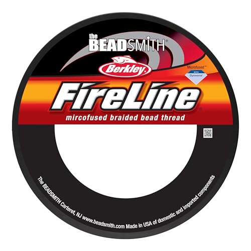 The Beadsmith Fireline by Berkley – Micro-Fused Braided Thread – 6lb. Test, .006”/.15mm Diameter, 300 Yard Spool, Smoke Grey – Super Strong Stringing Material for Jewelry Making and Bead Weaving - color: Smoke Grey, size: 6lb, 300 yard