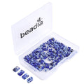 Beadia Royal Blue Imperial Jasper Stone Tila Beads 5x2mm Rectangle 2-Hole Spacer Beads for DIY Bracelet Earring Making 15"/Strand - color: Imperial Jasper Royal Blue, size: 5x2mm