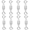 S925 Sterling Silver Magnetic Necklace Clasps and Closures,Magnetic Necklace Clasp for Jewelry Making Supplies (8silvery) - color: 8silvery