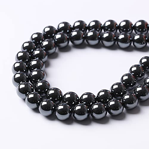 71pcs 6mm AAA Black Hematite Beads Natural Stone Gemstone Round Loose Beads for Jewelry Making DIY Bracelets Necklace Earrings - color: Black Hematite, size: 6mm