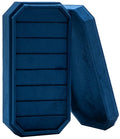 Velvet Ring Organizer Display Tray Jewelry Box Earring Holder Case for Wedding Birthday Christmas Day (Dark Blue) - color: Dark Blue