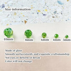 Crystal Glass Beads 50 Pieces 10mm Round Faceted Glass Spacer Beads for Jewelry Making Bracelet Earring Necklace DIY Craft Supplies(Green AB) - color: Green AB, size: 10mm