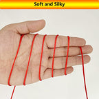 2 mm 330 Feet Satin Nylon Cord String for Jewelry Making Bracelet Necklaces Beading Thread Rattail Macrame Kumihimo Chinese Knot Craft Red - size: Red
