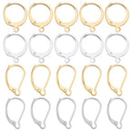 SUNNYCLUE 1 Box 80Pcs Leverback Earring Findings Huggie Hoop Earring Findings Lever Back Ear Hooks Lever Back Ear Hook Earwires for Jewelry Making Accessories DIY Craft Supplies - color: 1 Box 80pcs Stainless Steel Leverbacks Mixed Shaped Mixed Color