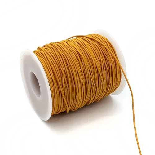1mm Elastic Cord for Bracelets Necklaces, Cakasi 110 Yards Sturdy Stretchy Elastic Cord for Jewelry Making, Necklaces, Beading - Orange - color: Orange