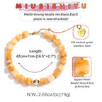 Chunky Necklaces for Women, Trendy Colorful Square Acrylic Resin Beads Statement Choker Necklace, Lightweight Boho Summer Beach Vacation Jewelry - color: Honey color