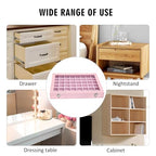Siveit Jewelry Tray Organizer Box 48 Grid Jewelry Display Organizer Box with Transparent Lid Rings Earrings Necklaces Pendants Display Box Suitable for Women and Girls (48 Grid, Pink) - color: Pink