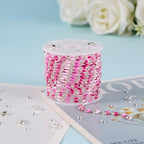 YOUBEIYEE 6.5 Feet Colorful Rose Pink Enamel Chain for Jewelry Making Oil Drip Link Chains Silver Plated Jewelry Chain Roll with Jewelry Findings - color: Rose Pink Silver