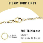 90Pcs Fadeless Lobster Claw Clasps (10mm) & Jump Rings for Jewelry Making, Necklace Bracelet Findings & Supplies (14K Gold Plated) - color: 14K Gold Plated