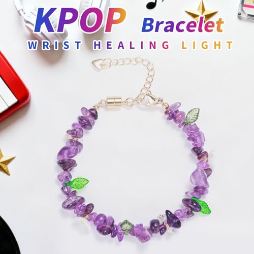 Healing Onyx Bracelet for Women Men Handmade Natural Gemstone Amethyst Crystal Bracelets Obsidian Cross Beaded Stone Jewelry - color: Amethyst