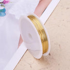 1 Roll 51.18 Feet(15.6m) 28 Gauge Round Copper Jewelry Bendable Wire Long-Lasting Plated Jewelry Wire Soft Artistic Wires Copper Metal Beading for Jewelry Making Crafts,Light Gold - color: 28 Gauge,Light Gold