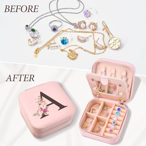 Mothers Day Mom Gifts for Wife Daughter - Stocking Stuffers for Teens Women - Teen Girl Gifts Trendy Stuff Travel Jewelry Box Case Organizer Personalized Christmas Birthday Gift Easter Basket Stuffers - style: A