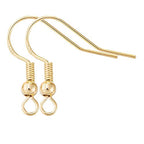 Earring Hooks for Jewelry Making - 120 pcs/60 Pairs Hypoallergenic 14K Gold Ear Wires Fish Hooks for Jewelry Making, Jewelry findings Parts with 120 pcs Rubber Earring Backs Stopper for DIY Earrings - color: Regular 14K Gold