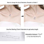 Dorella Sterling Silver Necklace Extenders Chain Set of 2 Pcs Pack 2" and 5" or 3" and 4" - Solid 925 Sterling Silver Fine Chain Dainty Durable Adjustable - color: B Sterling Silver 4" + 3" Rolo Chain Necklace Extender