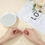 500Pcs White Glass Beads for Necklaces, 6mm Round Clear Glass Crystal Beads for Bracelet Jewelry Making Kits Earring Bracelets and DIY Crafts(White) - color: White