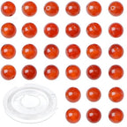 4mm 200pcs Natural Stone Round Beads Carnelian Genuine Stone Beading Loose Gemstone DIY Charm Smooth Beads for Bracelets Necklaces Earrings Hole Size 1mm (Carnelian 4mm) - color: Carnelian, size: 4mm