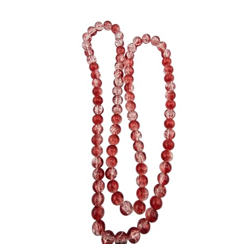 DandS ltd Crackle Lampwork Glass Beads for Jewelry Making, Dark Pink, Vibrant DIY Bracelets, Necklaces, Earrings, Beading Supplies & Craft Kits for Handmade Jewelry, 80pcs 0.39 inch (10mm), #J233-10 - color: Dark Pink