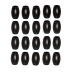 20Pcs 30 x 20mm Oval Wood Beads with 10mm Large Hole Wooden Loose Spacer Beads for Bead Crafts Making, Black - color: 30x20mm, Black#20pcs