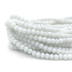 415pcs Rondelle Crystal Glass Beads 2mm 4mm 6mm 8mm Mixed Sizes, Faceted Briolette Spacer Czech Seed Loose Beads for DIY Jewelry Making (White) - color: White