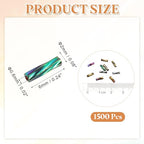 uxcell 1500Pcs Glass Bugle Seed Beads, 6x2mm Mini Long Tube Seed Beads Tube Loose Glass Seed Spacer Bead for DIY Earring Bracelets Necklace Jewelry Making Embroidery, Iridescent Grey - color: Iridescent Grey