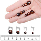 AD Beads Natural Gemstone Round Loose Beads 15" for Bracelet Necklace Earrings Jwelery Making Crafts DIY (4mm, Red Tiger Eye) - color: Red Tiger Eye, size: 4mm