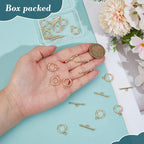 BENECREAT 12 Sets 18K Gold Plated Toggle Clasps, 0.6inch T-Bar Closure Clasp, Closure Connector for Jewelry Making Findings Necklace Bracelet Craft DIY - color: Gold